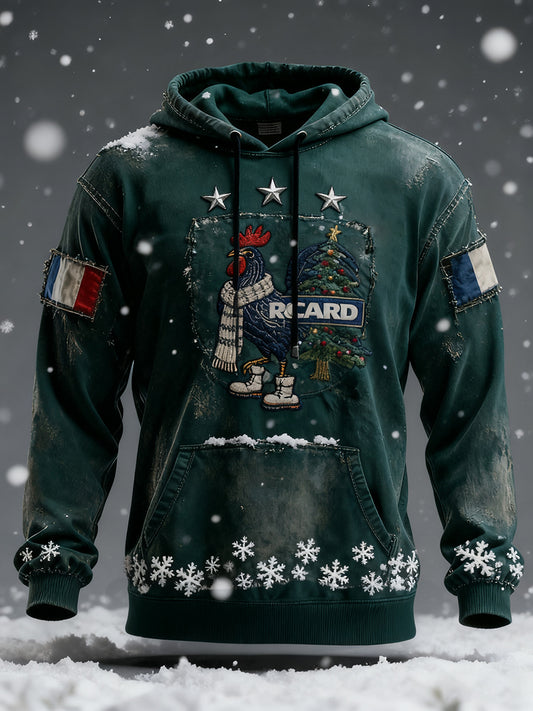 Férfi francia zászló ricard alkalmi hoodie