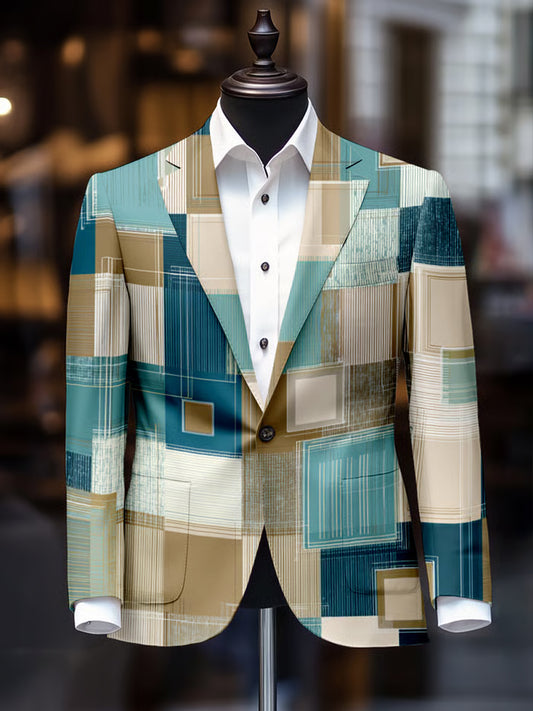 Férfi vintage üzleti alkalmi blazer