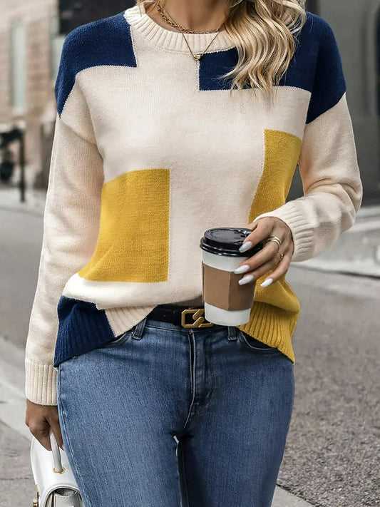 Női vintage karácsonyi művészet nyomtatás kényelmes alkalmi pulóver