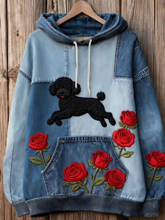 Unisex állat művészet nyomtatás alkalmi vintage kapucnis