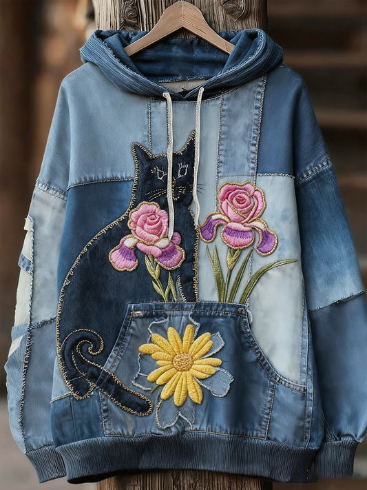 Unisex állat művészet nyomtatás alkalmi vintage kapucnis