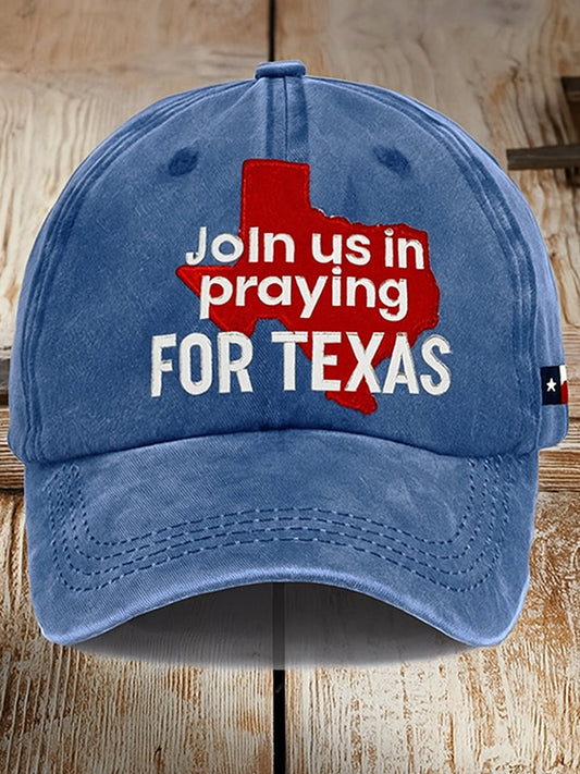 🙏💔Csatlakozz hozzánk imádkozni texas.🙏Retro texas erős nyomtatás baseball sapka