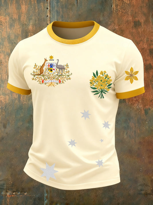 Férfi retro ausztrália alkalmi póló