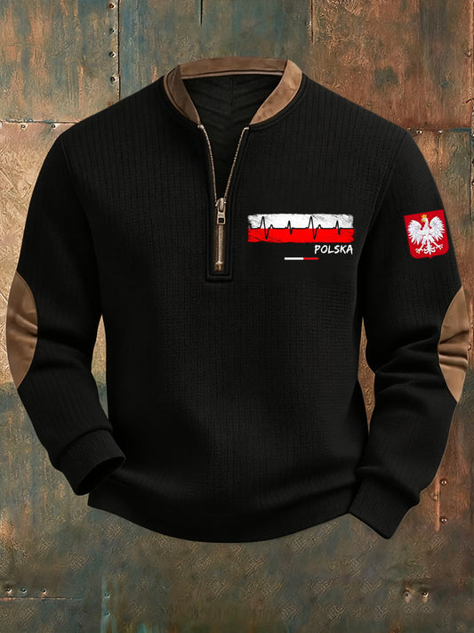 Lengyel vintage fehér sas alkalmi pulóver