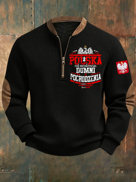 Lengyel vintage fehér sas alkalmi pulóver