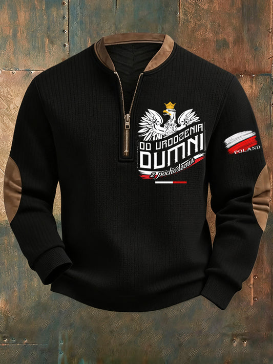 Lengyel vintage fehér sas alkalmi pulóver