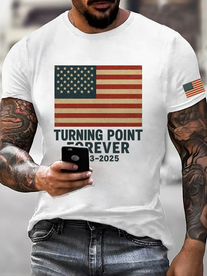 Férfi charlie kirk turning point usa trump emlékpóló