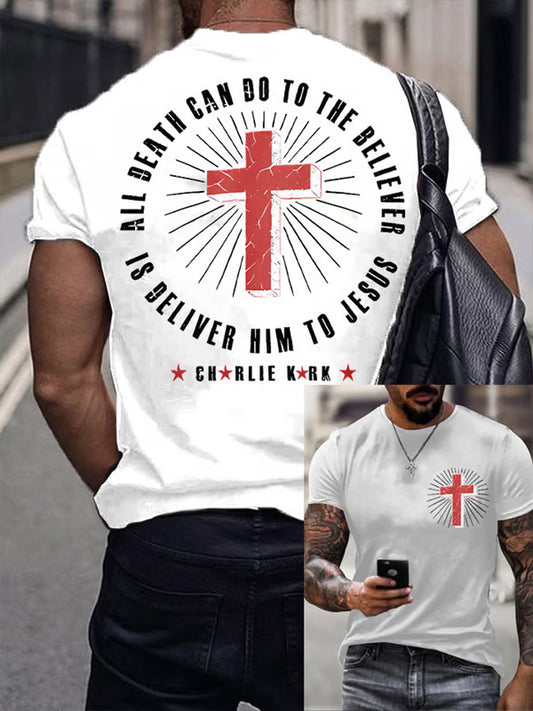 Férfi charlie kirk turning point usa trump emlékpóló