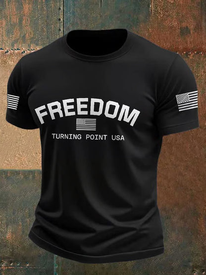 Férfi charlie kirk turning point usa trump emlékpóló