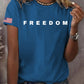Női szabadság amerikai zászló nyomtatott emlékpóló
