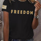 Női szabadság amerikai zászló nyomtatott emlékpóló