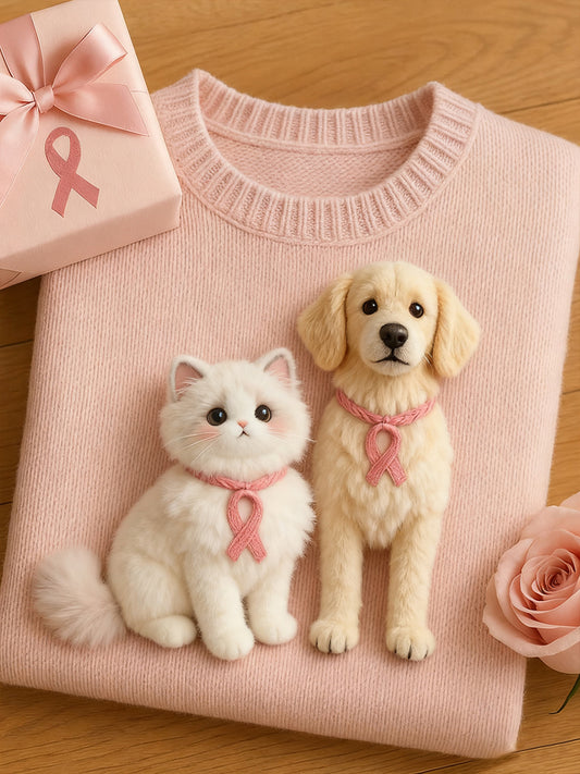 Női művészeti állat nyomtatás kényelmes kötött rövid ujjú top