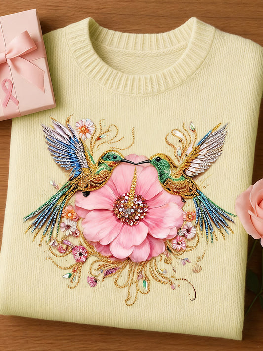 Női művészeti állat nyomtatás kényelmes kötött rövid ujjú top