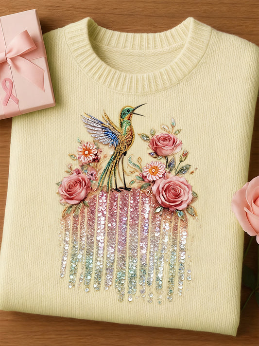 Női művészeti állat nyomtatás kényelmes kötött rövid ujjú top