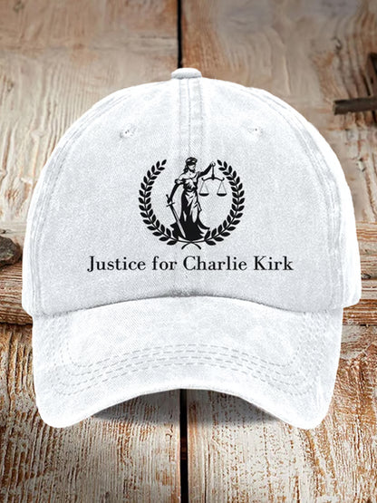 Unisex charlie kirk emlékezetes nyomtatott kalap