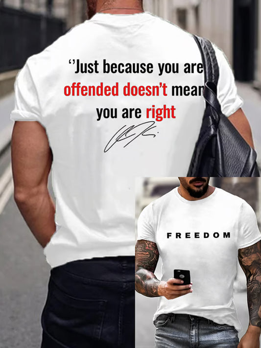 Férfi vintage charlie kirk amerikai zászló nyomtatás emlékpóló