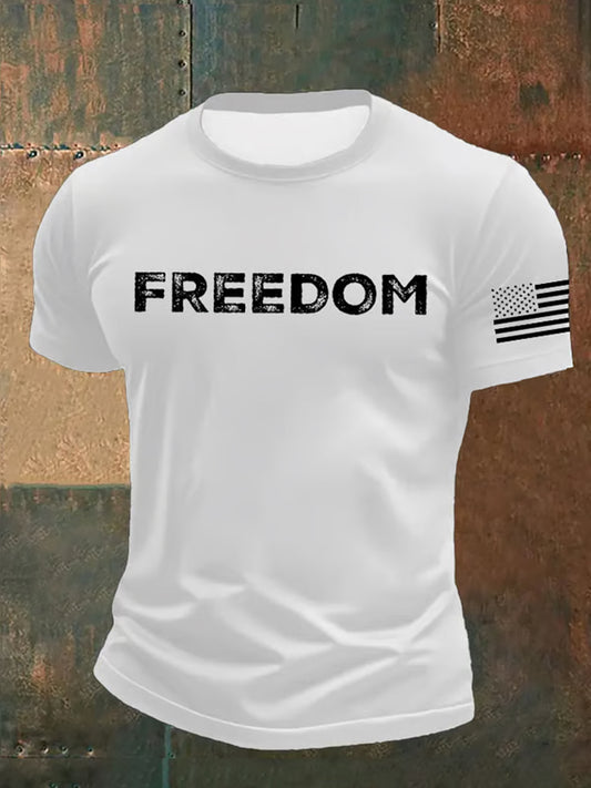 Férfi vintage charlie kirk amerikai zászló nyomtatás emlékpóló