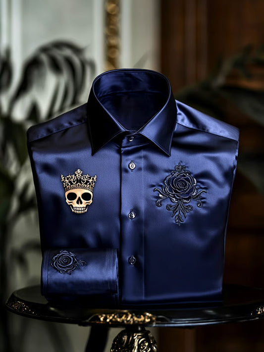 Férfi üzleti luxus üzleti stílus hosszú ujjú ing