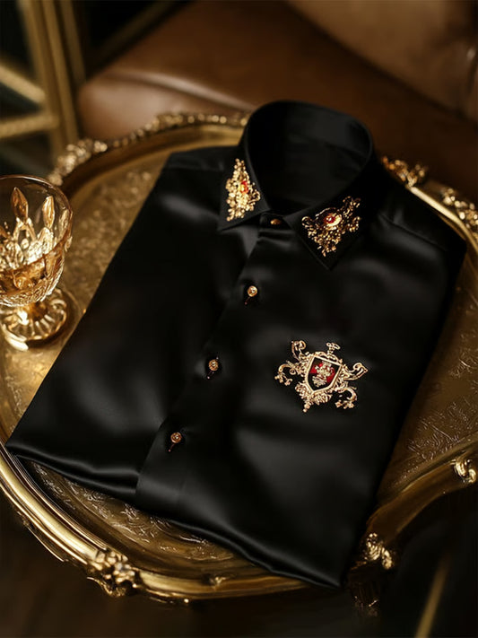 Férfi üzleti luxus üzleti stílus hosszú ujjú ing