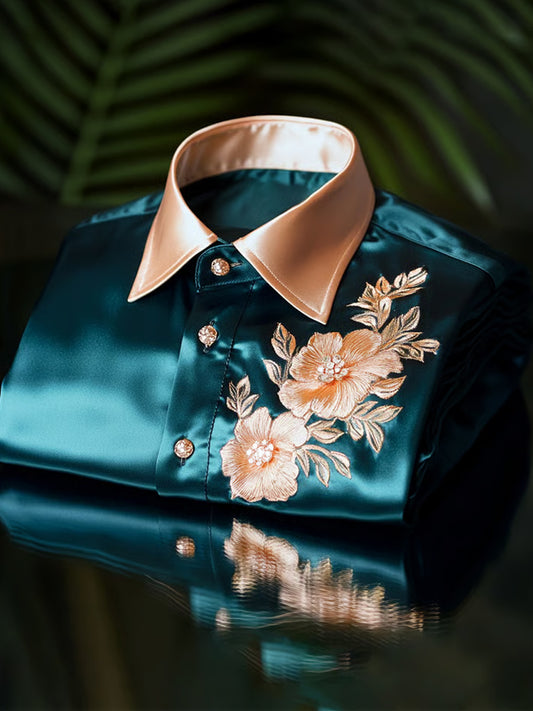 Férfi üzleti luxus üzleti stílus hosszú ujjú ing