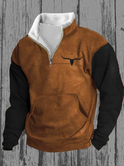 Férfi retro western nyomtatás alkalmi top