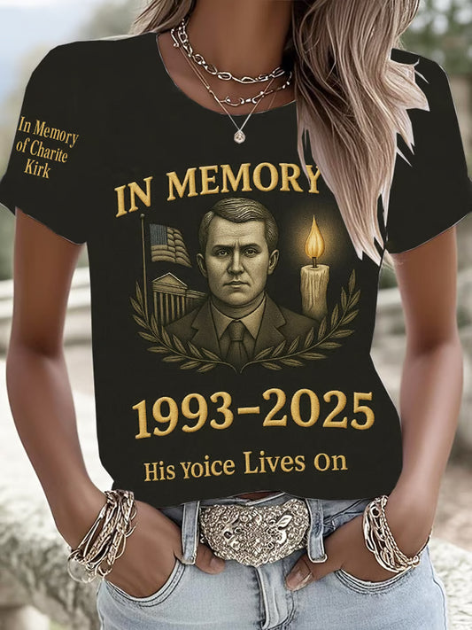 Női szabadság amerikai zászló nyomtatott emlékpóló