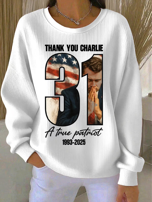 Női szabadság nem szabad amerikai zászló nyomtatás alkalmi pulóver