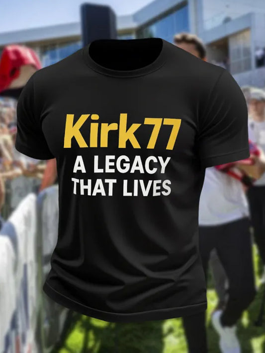 Férfi charlie kirk turning point usa trump emlékpóló