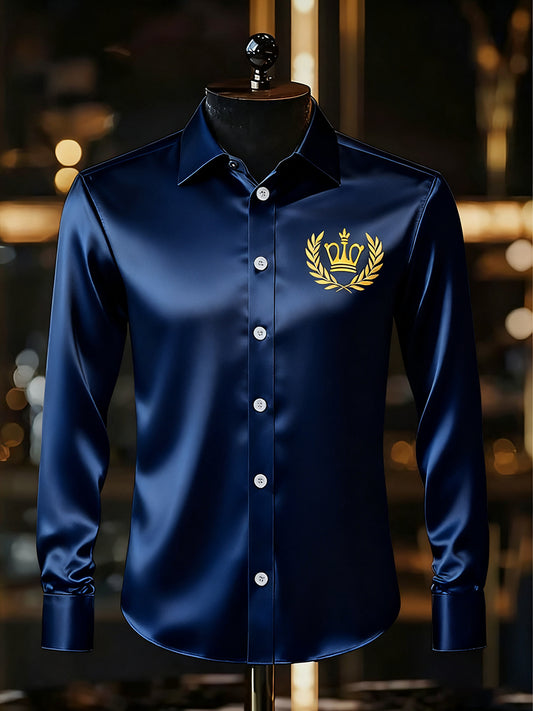 Férfi üzleti luxus üzleti stílus hosszú ujjú ing