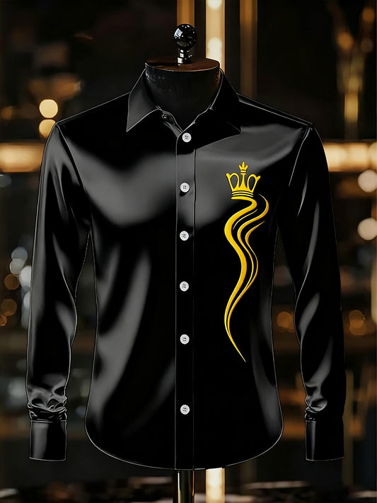 Férfi üzleti luxus üzleti stílus hosszú ujjú ing