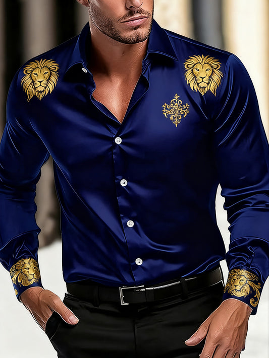 Férfi üzleti luxus üzleti stílus hosszú ujjú ing