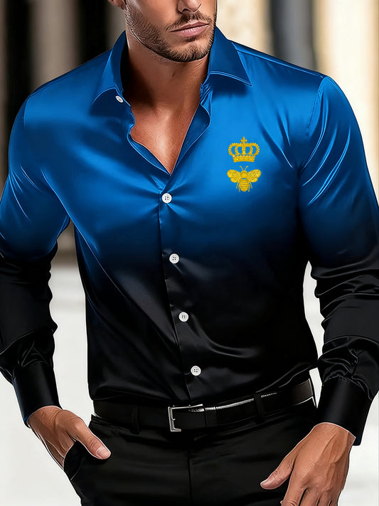 Férfi üzleti luxus üzleti stílus hosszú ujjú ing