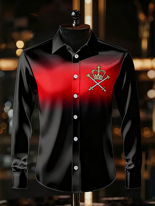 Férfi üzleti luxus üzleti stílus hosszú ujjú ing