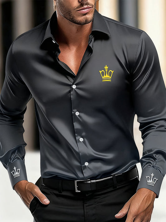 Férfi üzleti luxus üzleti stílus hosszú ujjú ing