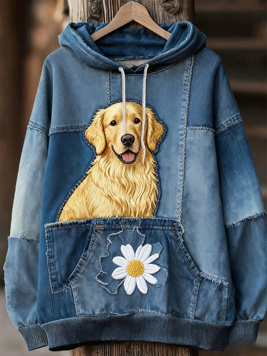 Unisex állat művészet nyomtatás alkalmi vintage kapucnis