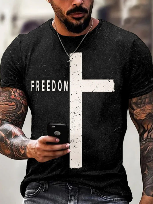 Férfi vintage charlie kirk amerikai zászló nyomtatás emlékpóló