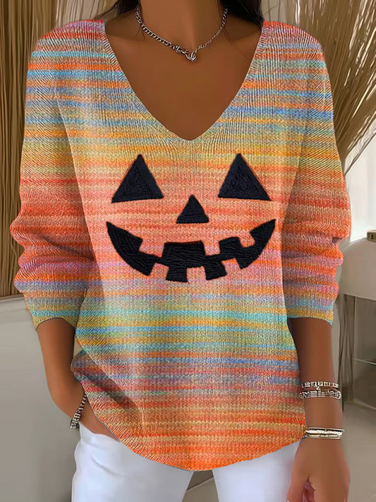 Női retro halloween kényelmes alkalmi top