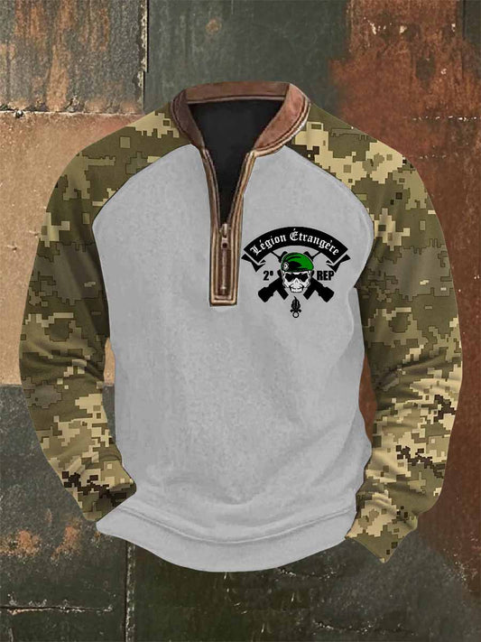 Vintage légion étrangère imprimé hoodies