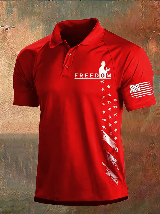 Férfi charlie kirk "freedom is not free" amerikai turning point emlék rövid ujjú pólóing