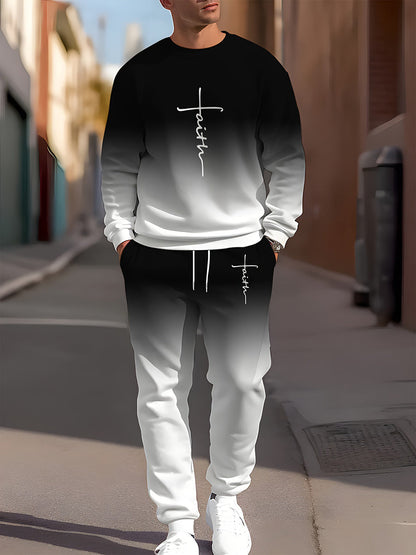 Férfi retro nyomtatás üzleti pulóver ruha