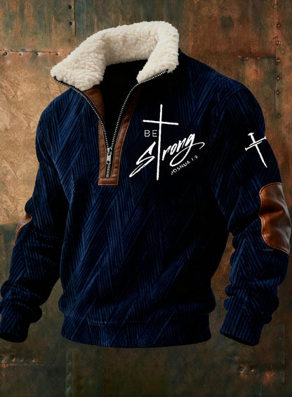 Férfi vintage art faith alkalmi pulóver