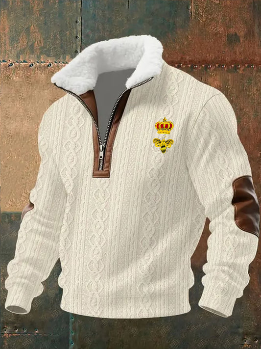 Férfi retro üzleti alkalmi megvastagodott pulóver