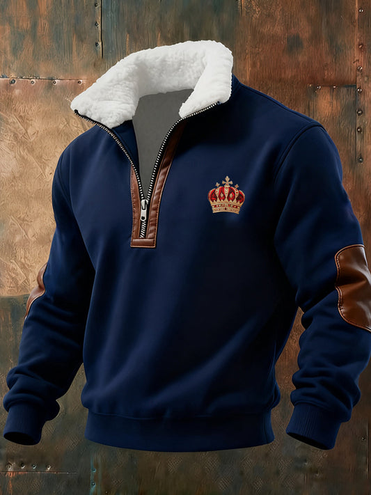 Férfi retro üzleti alkalmi megvastagodott pulóver