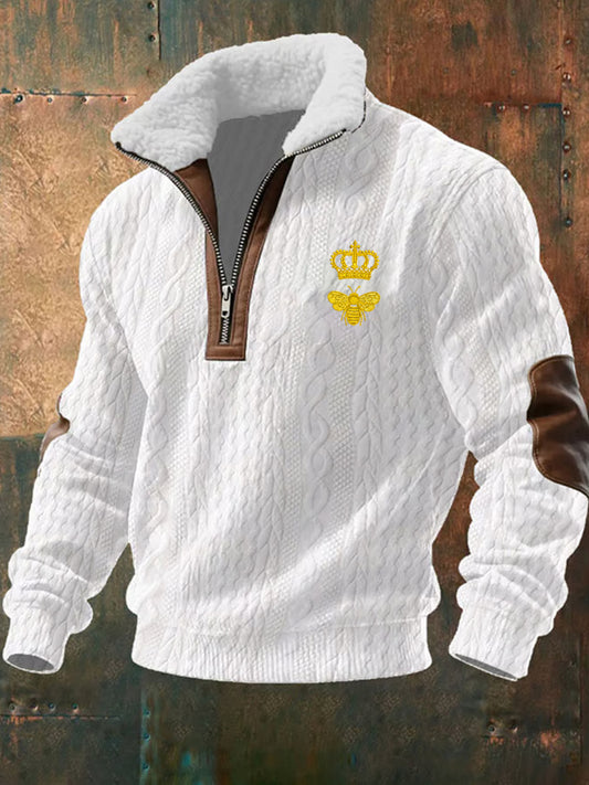 Férfi retro üzleti alkalmi megvastagodott pulóver