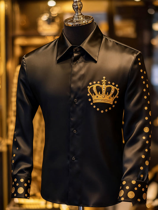 Férfi üzleti luxus üzleti stílus hosszú ujjú ing