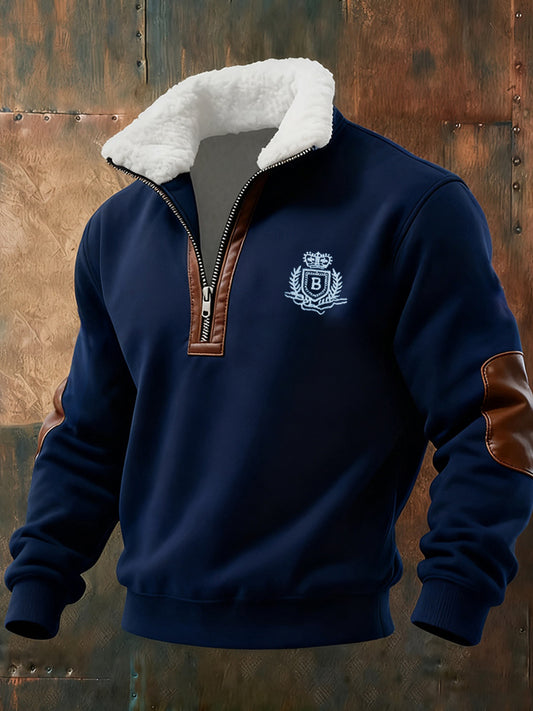 Férfi retro üzleti alkalmi megvastagodott pulóver