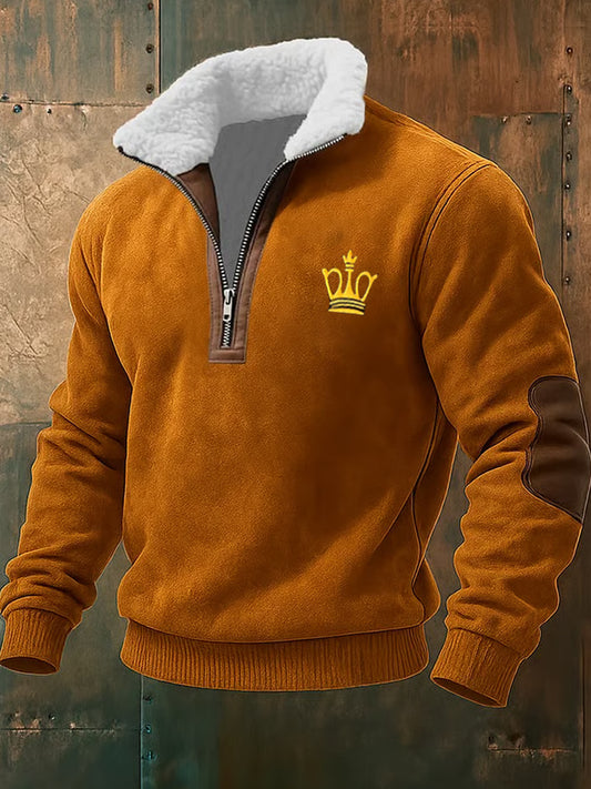 Férfi retro üzleti alkalmi megvastagodott pulóver