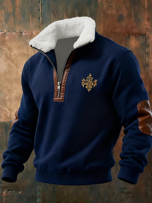 Férfi retro üzleti alkalmi megvastagodott pulóver