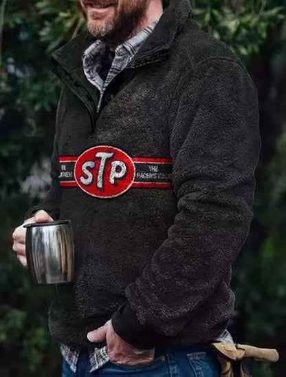 Férfi retro művészet nyomtatás alkalmi felső