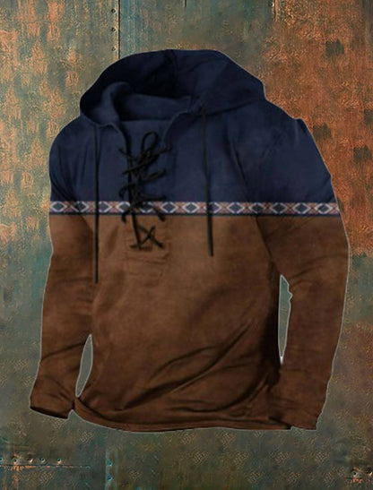 Férfi retro művészet nyomtatás alkalmi felső